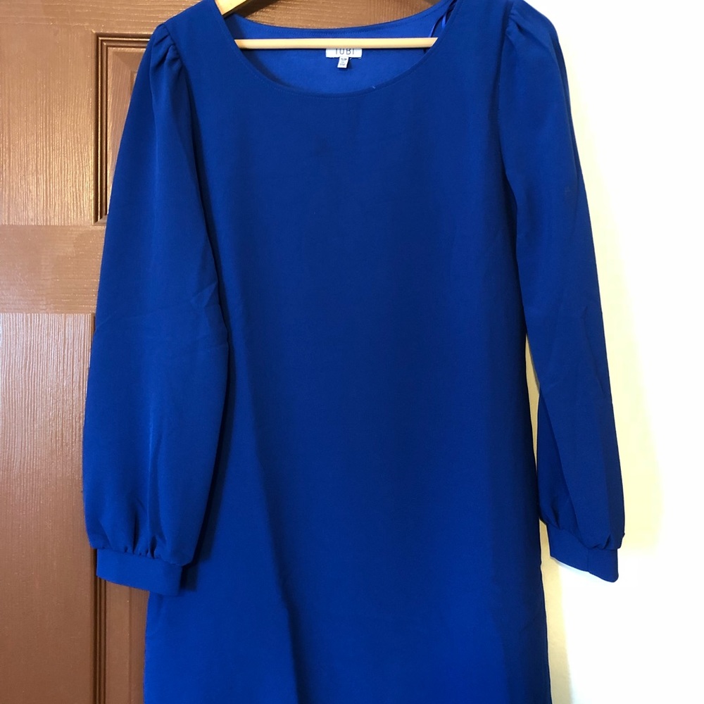 Tobi Cobalt Long Sleeve Dress